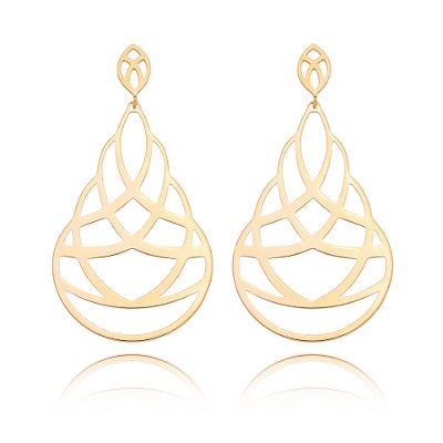 Brinco folheado a ouro 18k