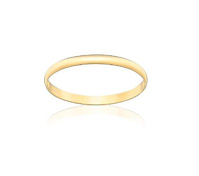 Aliança boleada em ouro 18k 1G (2.5mm)