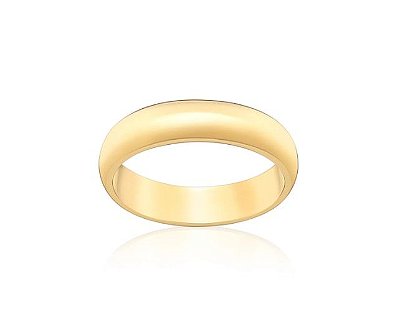 ALIANÇA TRADICIONAL BOLEADA OURO 18K 5G (4.3mm)