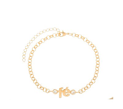 PULSEIRA FÉ COM ELOS FOLHEADA A OURO 18K 18cm