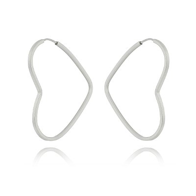 ARGOLA DE CORAÇÃO DE PRATA