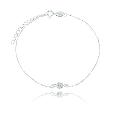 PULSEIRA DE PRATA COM ZIRCÔNIA