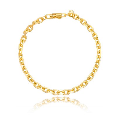 PULSEIRA CARTIER MASCULINA FOLHEADA A OURO 18K ADULTO 23cm
