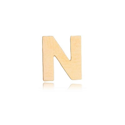 PINGENTE PARA RELICÁRIO FOLHEADO A OURO 18K LETRA N