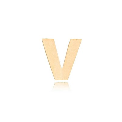 PINGENTE PARA RELICÁRIO FOLHEADO A OURO 18K LETRA V