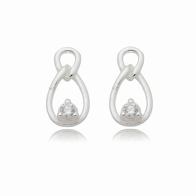 BRINCO DE PRATA TRABALHADO COM ZIRCÔNIA