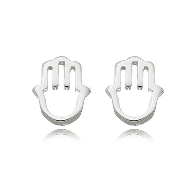 BRINCO DE PRATA MÃO DE HAMSA PEQUENO
