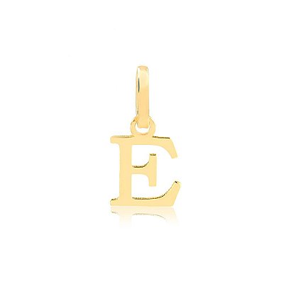 PINGENTE DE OURO 18K LETRA E AU40/1/00