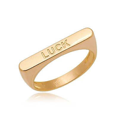 Anel chapado Luck folheado a ouro 18k