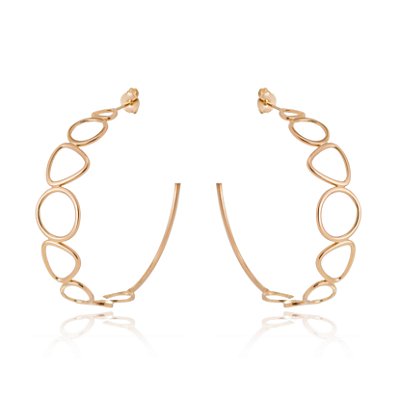 ARGOLA FOLHEADA A OURO 18K