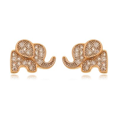 BRINCO DE ELEFANTE FOLHEADO A OURO 18K
