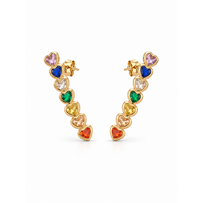 Brinco Ear Cuff folheado a ouro 18k
