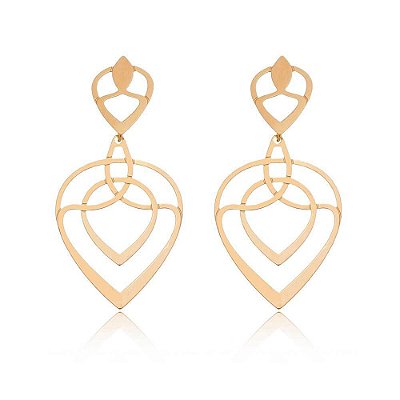 Brinco folheado a ouro 18k