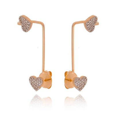 Brinco Ear Cuff folheado a ouro 18k