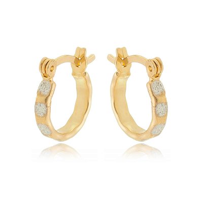 Argola com Rodium folheada a ouro 18k