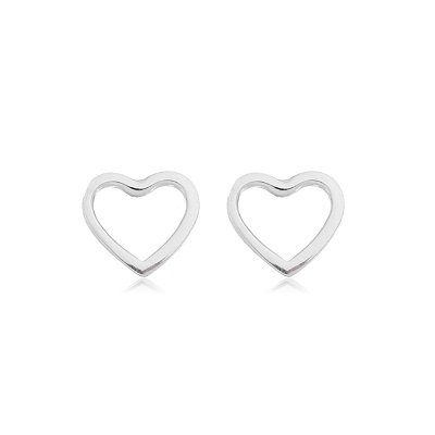 BRINCO GRANDE DE CORAÇÃO VAZADO EM PRATA 925