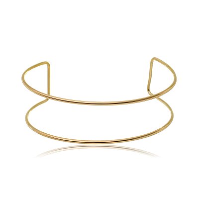BRACELETE FINO DUPLO FOLHEADO OURO 18K