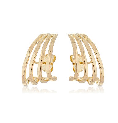 Argola quatro fitas folheada a ouro 18k