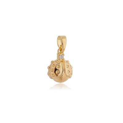PINGENTE INFANTIL JOANINHA FOLHEADO OURO 18K
