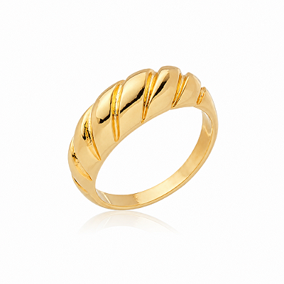 Anel conchinha folheado a ouro 18k