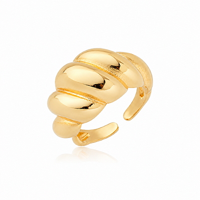 Anel conchinha folheado a ouro 18k