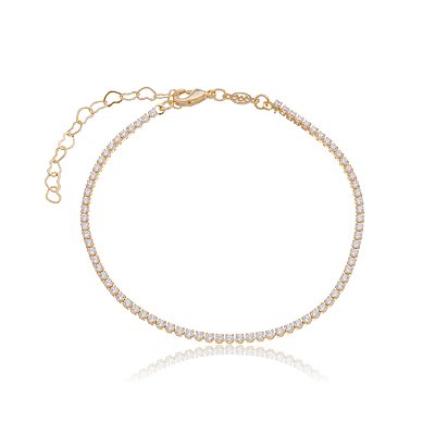 PULSEIRA RIVIEIRA FOLHEADO OURO 18K 18cm
