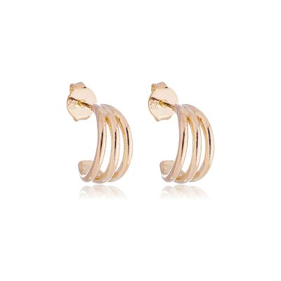 ARGOLA FOLHEADA OURO 18K