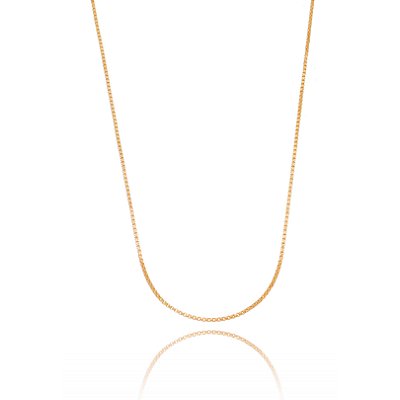 Corrente veneziana folheada a ouro 18k 50cm