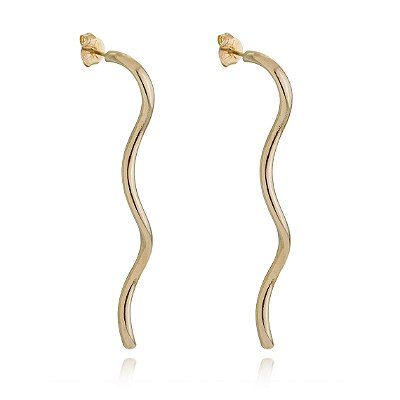 BRINCO FIO DE TUBO TORCIDO FOLHEADO A OURO 18K