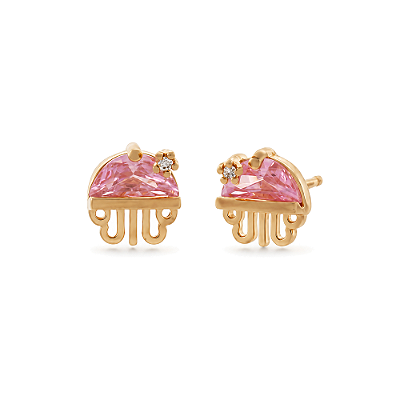 Brinco infantil folheado a ouro 18k