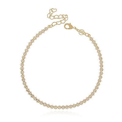Pulseira Riviera folheada a ouro 18k