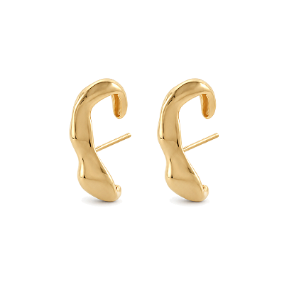 Brinco Ear Hook folheado a ouro 18k