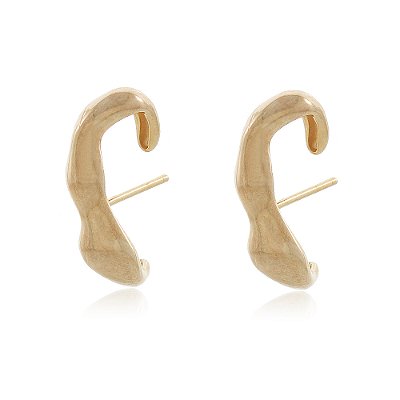Brinco Ear Hook folheado a ouro 18k
