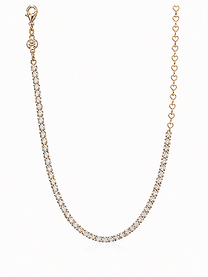 Choker Riviera folheada a ouro 18k