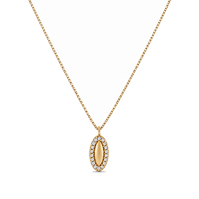 Gargantilha cravejada folheada a ouro 18k