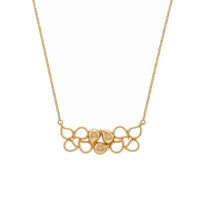Gargantilha gotas folheada a ouro 18k