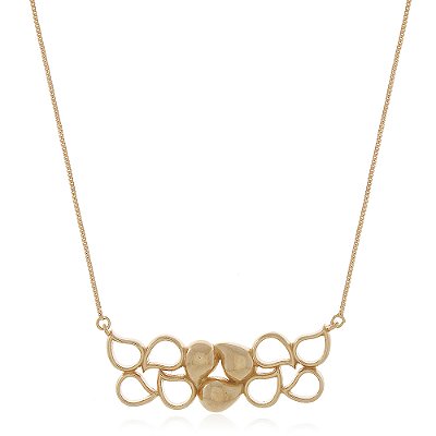 Gargantilha gotas folheada a ouro 18k