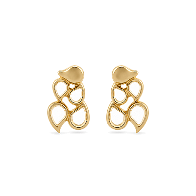 Brinco gotas folheado a ouro 18k