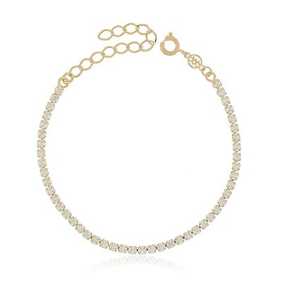 Pulseira Riviera folheada a ouro 18k 17cm
