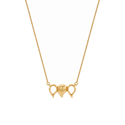 Gargantilha gotas folheada a ouro 18k