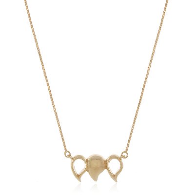 Gargantilha gotas folheada a ouro 18k