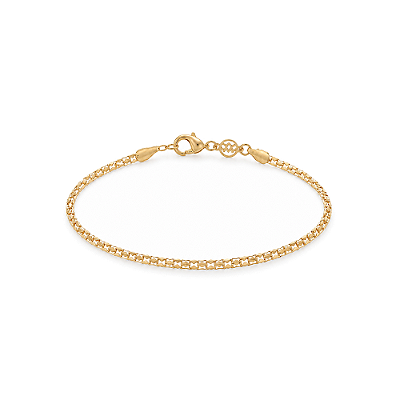 Pulseira folheada a ouro 18k 18cm