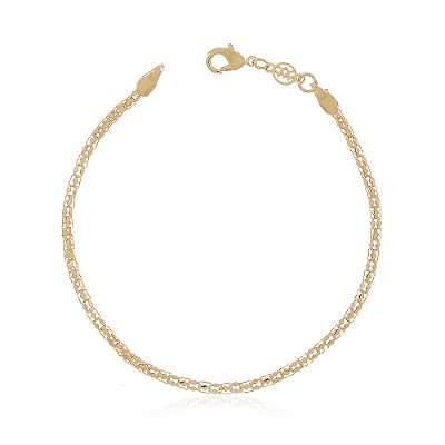 Pulseira folheada a ouro 18k 18cm