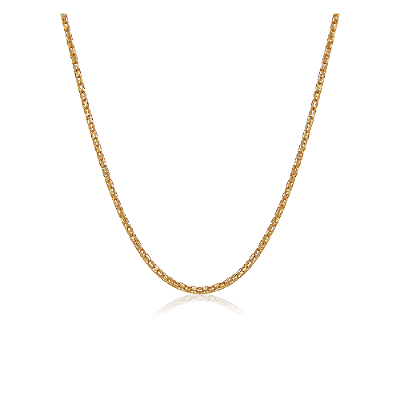 Corrente trabalhada folheada a ouro 18k 40cm