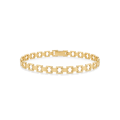 Pulseira trabalhada folheada a ouro 18k 21cm