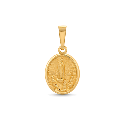 Pingente Nossa Senhora de Fátima folheado a ouro 18k