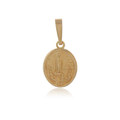Pingente Nossa Senhora de Fátima folheado a ouro 18k