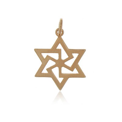 PINGENTE ESTRELA LASER FOLHEADO A OURO 18K