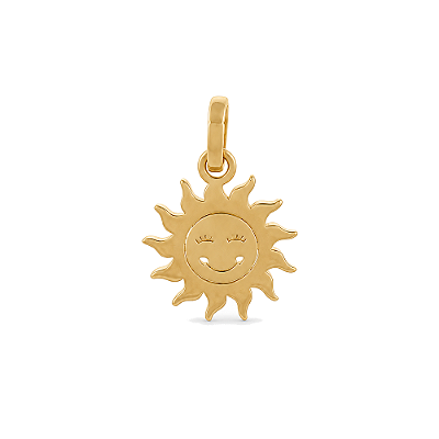 Pingente Sol folheado a ouro 18k