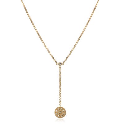 Gargantilha com zircônias folheada a ouro 18k
